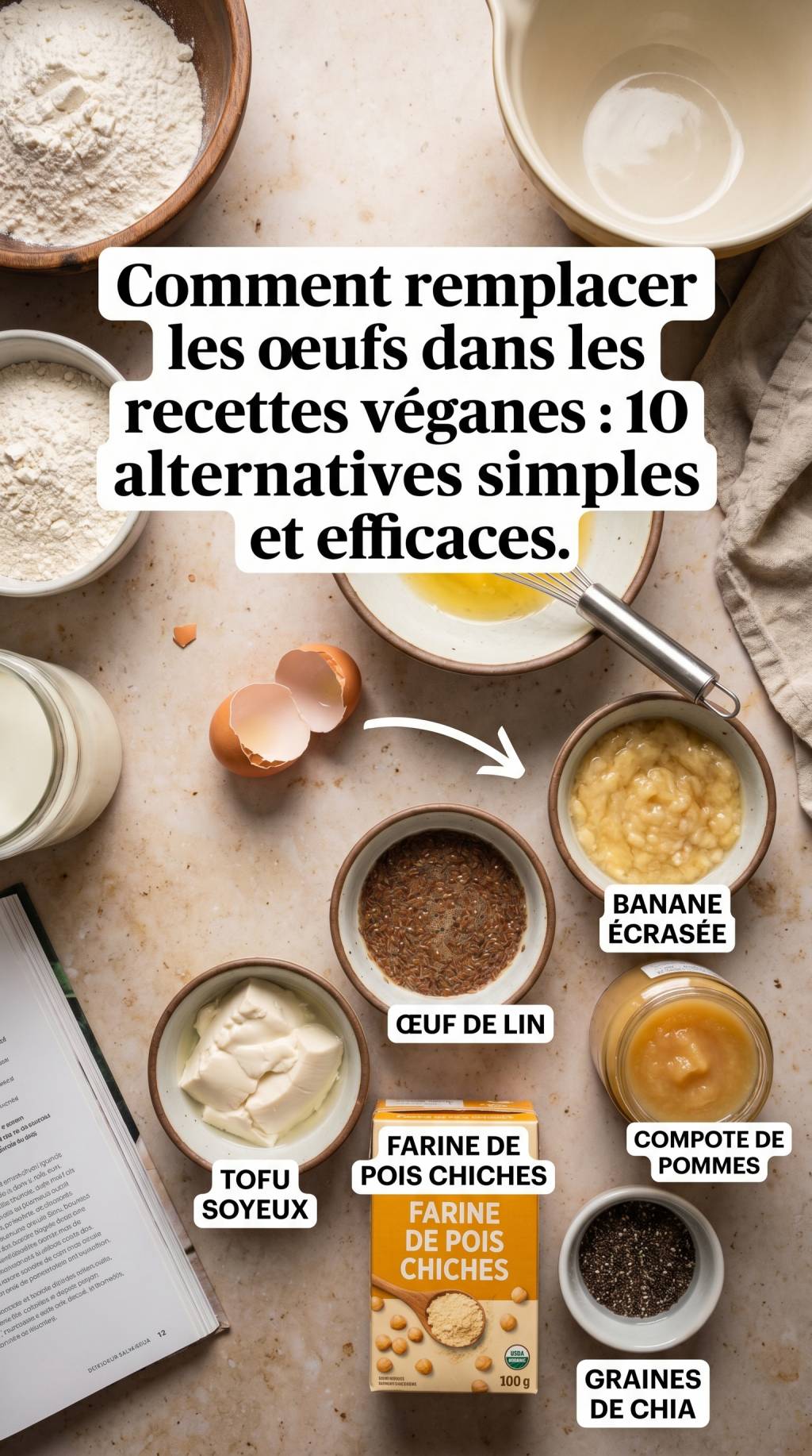Comment remplacer les œufs dans les recettes vegan : 10 alternatives simples et efficaces