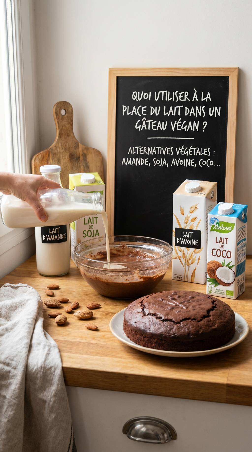 Par quoi remplacer le lait dans un gateau vegan ?